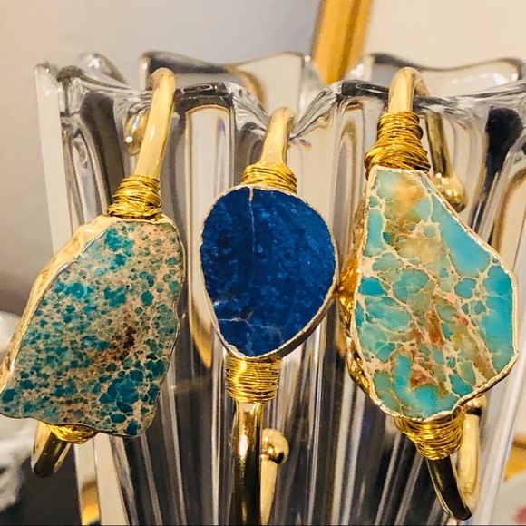 Raw Jasper Sea Sediment 14K Gold Bracelet 5⭐️ - Picture 6 of 8